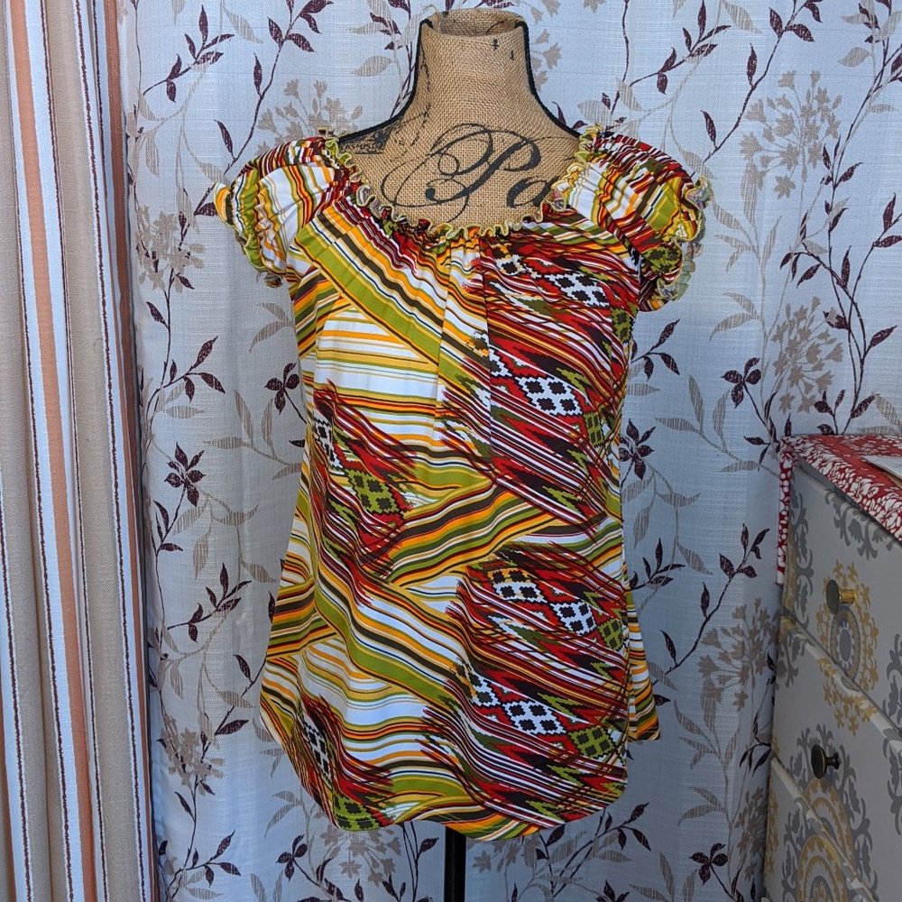 Dynamite, Multicolor Pattern Shirt. Size: S. - Picture 2 of 6